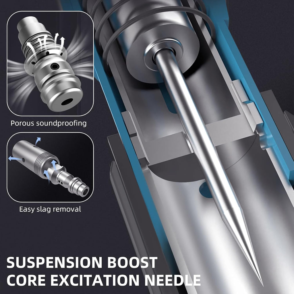 Nail Gun with 50 Nails – Adjustable Force, Compact & Powerful for Concrete, Wood & DIY